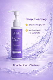 Radiant Glow Facewash, niacinamide and Rice water